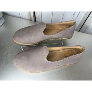 Charix Turkey Handcrafted Beige Grey Nubuck Slip On Womens 42 Comfort Shoes